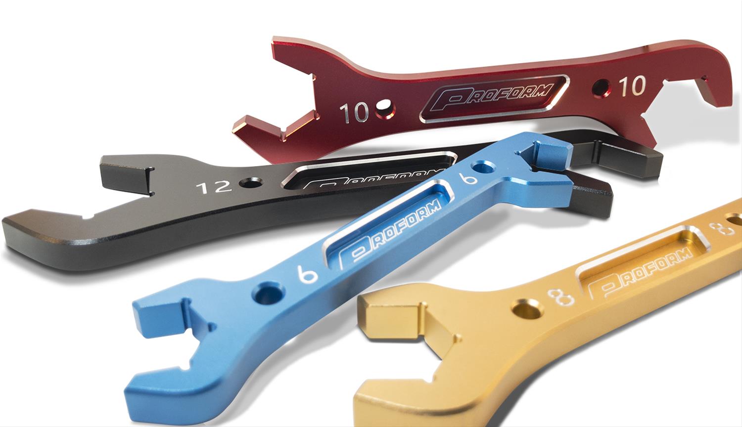 Proform AN Hose End Wrench Kits 66988 Wrenches, Aluminum, Anodized, Double-Ended, -6 through -12 AN, Storage Pouch, Set of 4 thumbnail 4
