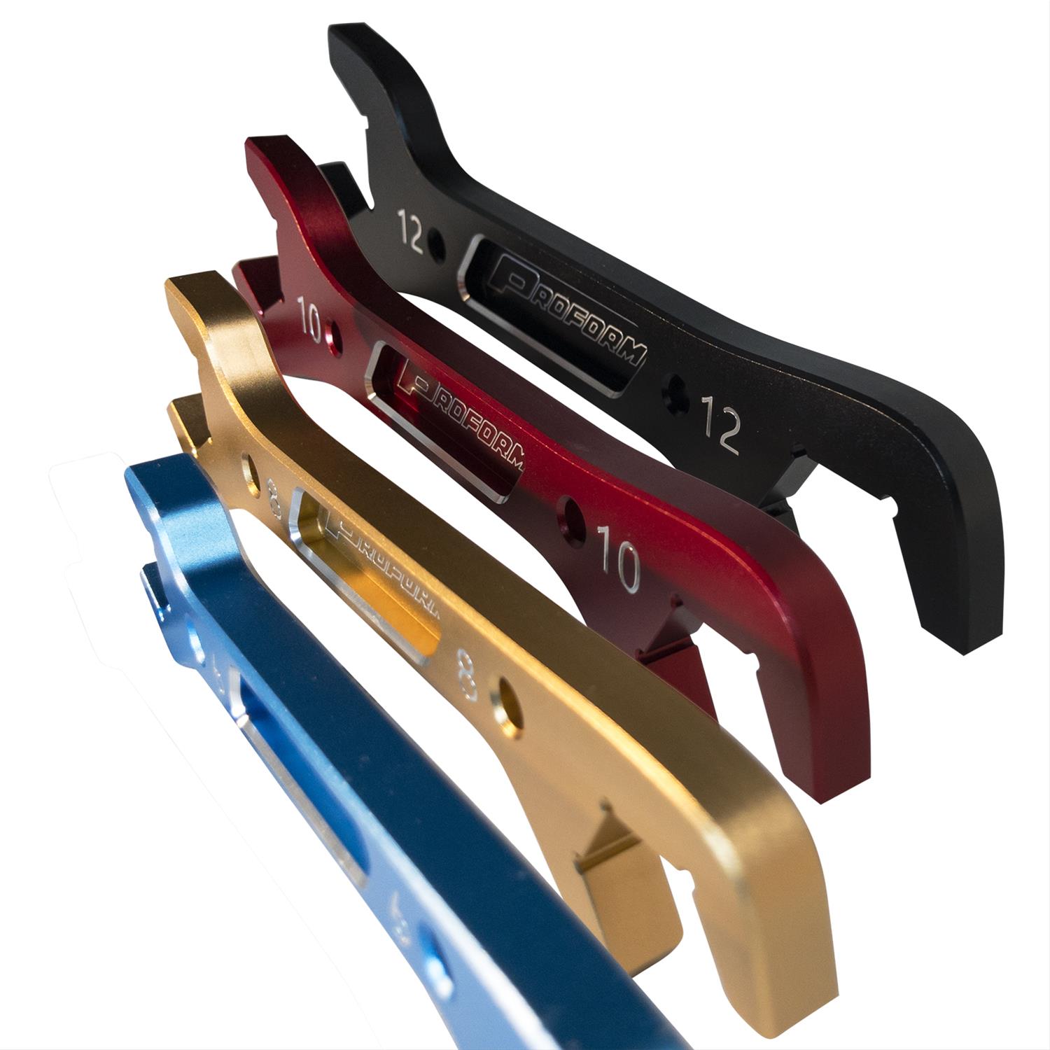 Proform AN Hose End Wrench Kits 66988 Wrenches, Aluminum, Anodized, Double-Ended, -6 through -12 AN, Storage Pouch, Set of 4 thumbnail 2