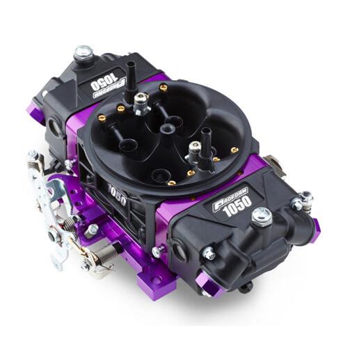 Proform Black Race Series 1,050 CFM 4-Barrel Carburetor 67305 Carburetor, Series, cfm, 4-Barrel, Square Bore Flange, Dual Inlet, Black/Purple, Each