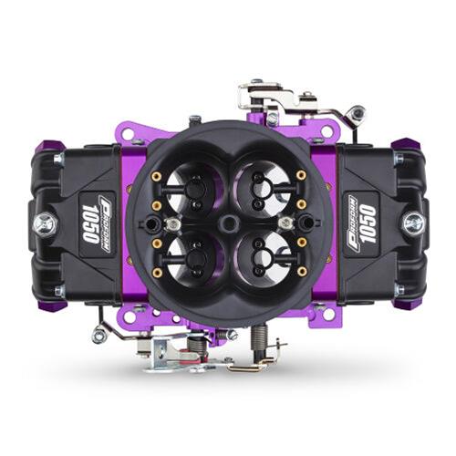 Proform Black Race Series 1,050 CFM 4-Barrel Carburetor 67305 Carburetor, Series, cfm, 4-Barrel, Square Bore Flange, Dual Inlet, Black/Purple, Each thumbnail 2