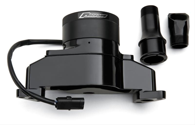 Proform Electric Water Pumps 68220BK Pump, Electric, 35 gpm, Aluminum, Black, Ford, Small Block, Includes Hose Adapter, Each