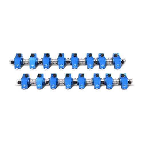 Proform Extruded Aluminum Shaft Mount Roller Rocker Arms 69468 Arms, Arms, 1.6 Ratio, Aluminum, Blue Anodized, Chrysler, Dodge, Plymouth, Big Block, Set of 16 thumbnail 2