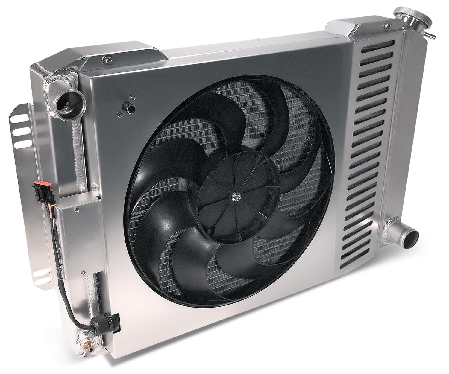 Proform Slim-Fit Radiator Systems 69695.1 Radiators, Systems, Crossflow, Aluminum, Natural, Single Fan, Aluminum Shroud, Dodge, Plymouth, Kit thumbnail 3