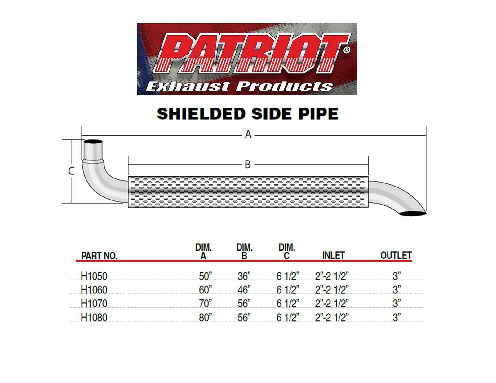 Patriot Exhaust H1050 Patriot Side Exhaust Summit Racing