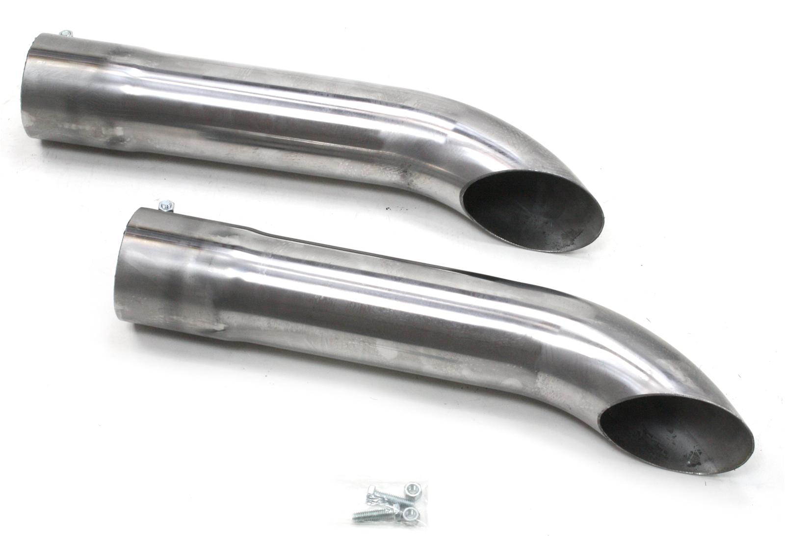 Patriot Side Tube Turnouts H3817 Exhaust, Pipe, Turnout, Steel, Natural, 3.5 in. Diameter Inlet, 20 in. Long, Pair