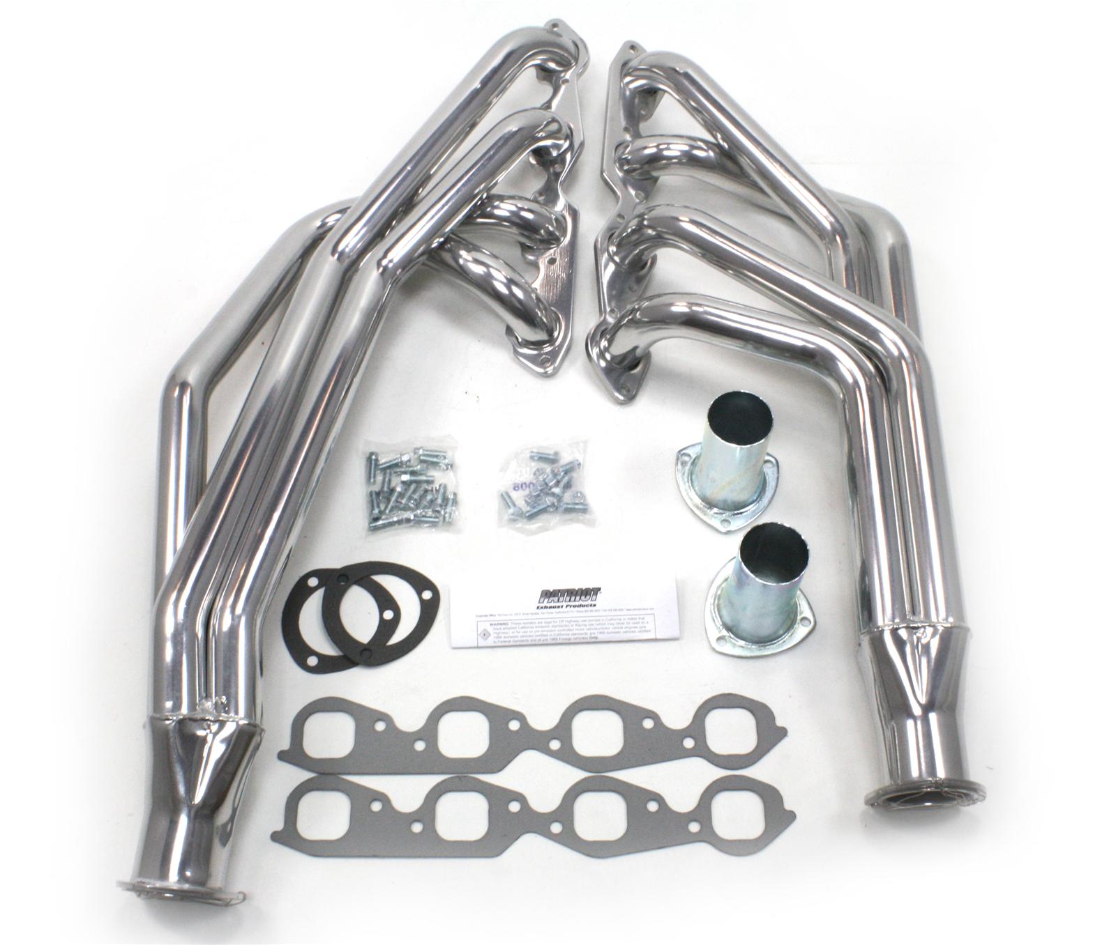 Patriot Tri-5 Headers H8023-1 Headers, Tri-5, Long Tube, Steel, Ceramic Coated, Chevy, 396, 402, 427, 454, Pair