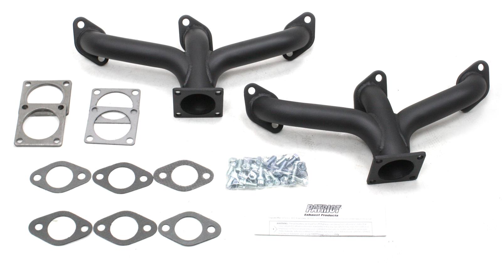 Patriot Tight Tuck Headers H8090 Headers, Tuck, Full-Length, Steel, Natural, Street Rod, Ford, Flathead V8, Pair