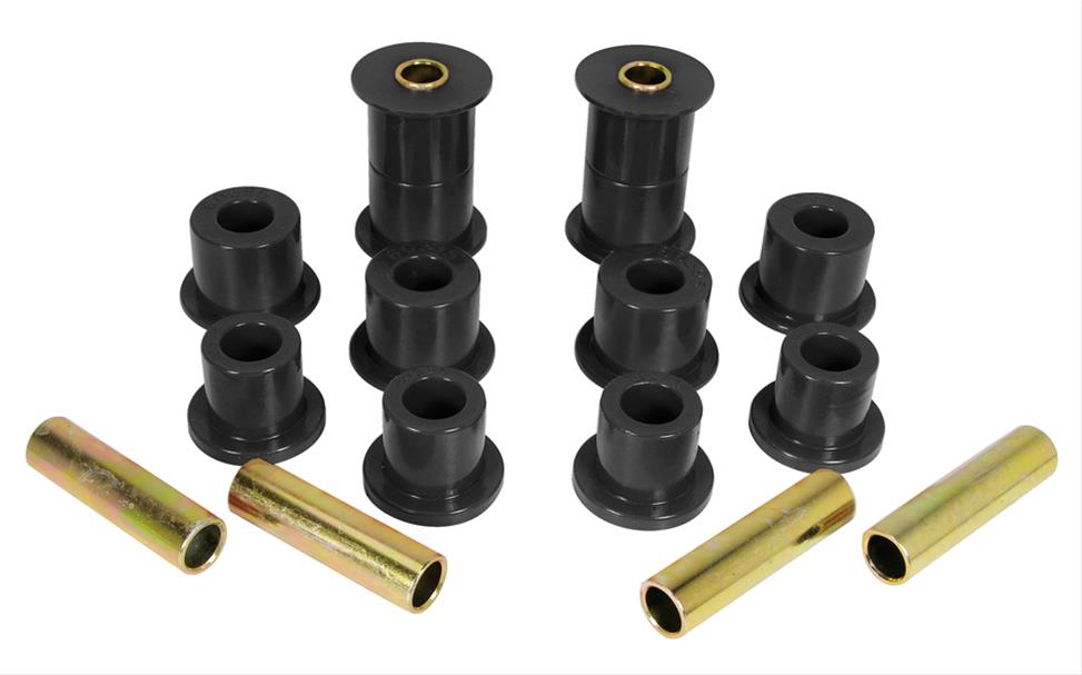 Prothane 74-77 Jeep Cherokee Front Spring & Shackle Bushings (w/ 1.25in OD Main Eye) - Black