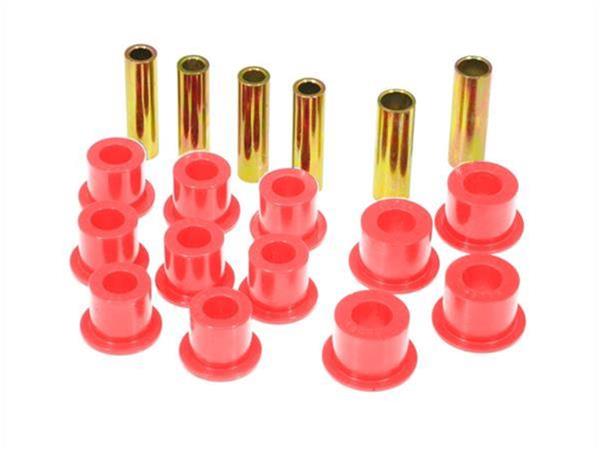 Prothane 86.5-97 Nissan Hardbody 4wd Spring & Shackle Bushings - Red