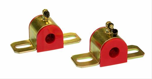 Prothane Universal 90 Deg Greasable Sway Bar Bushings - 11/16in - Type B Bracket - Red