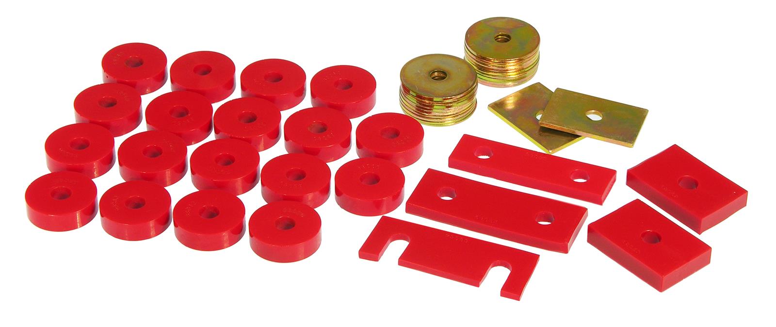 Prothane 55-57 Chevy Full Conv Only Body Mount - Red