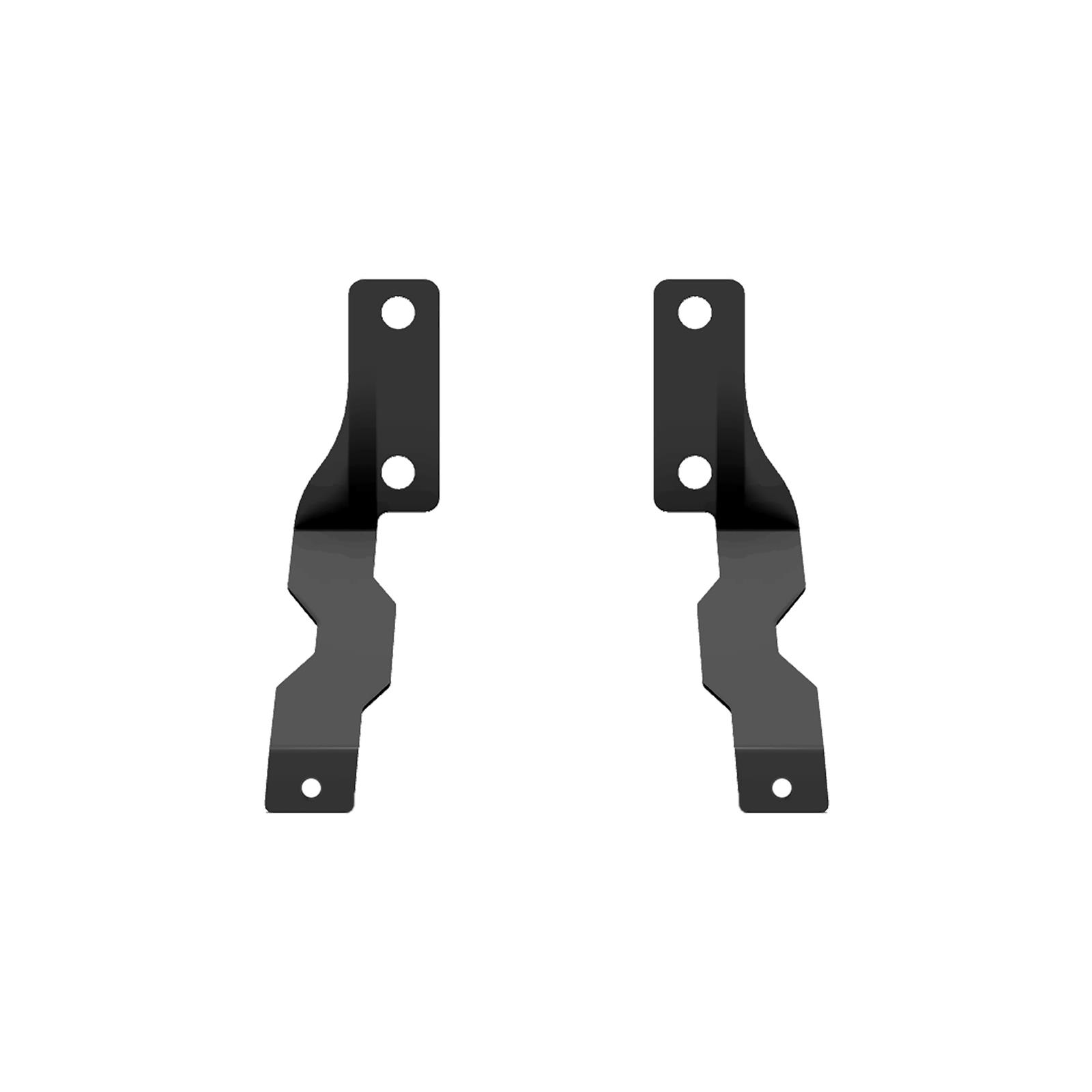 Putco Luminix Hood-Mount Brackets for 2014-2021 TUNDRA - 2205 Mount Bracket, Hood Mount, Stainless Steel, Black Texture Powdercoated, For Mini Block Lamp, Toyota, Pair