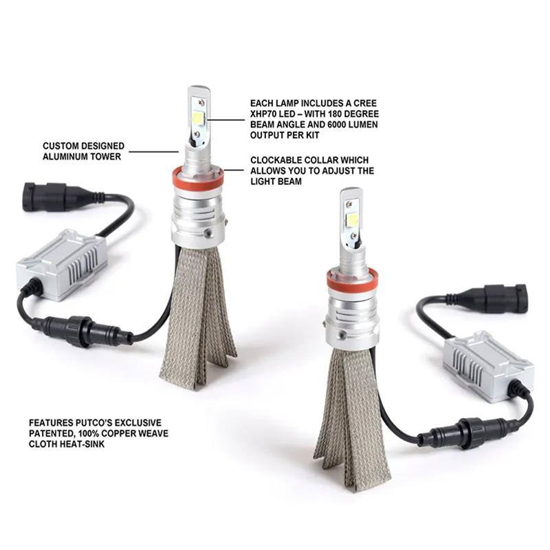 Putco Silver-Lux LED Kit - P13 (Pair) (w/o Anti-Flicker Harness)
