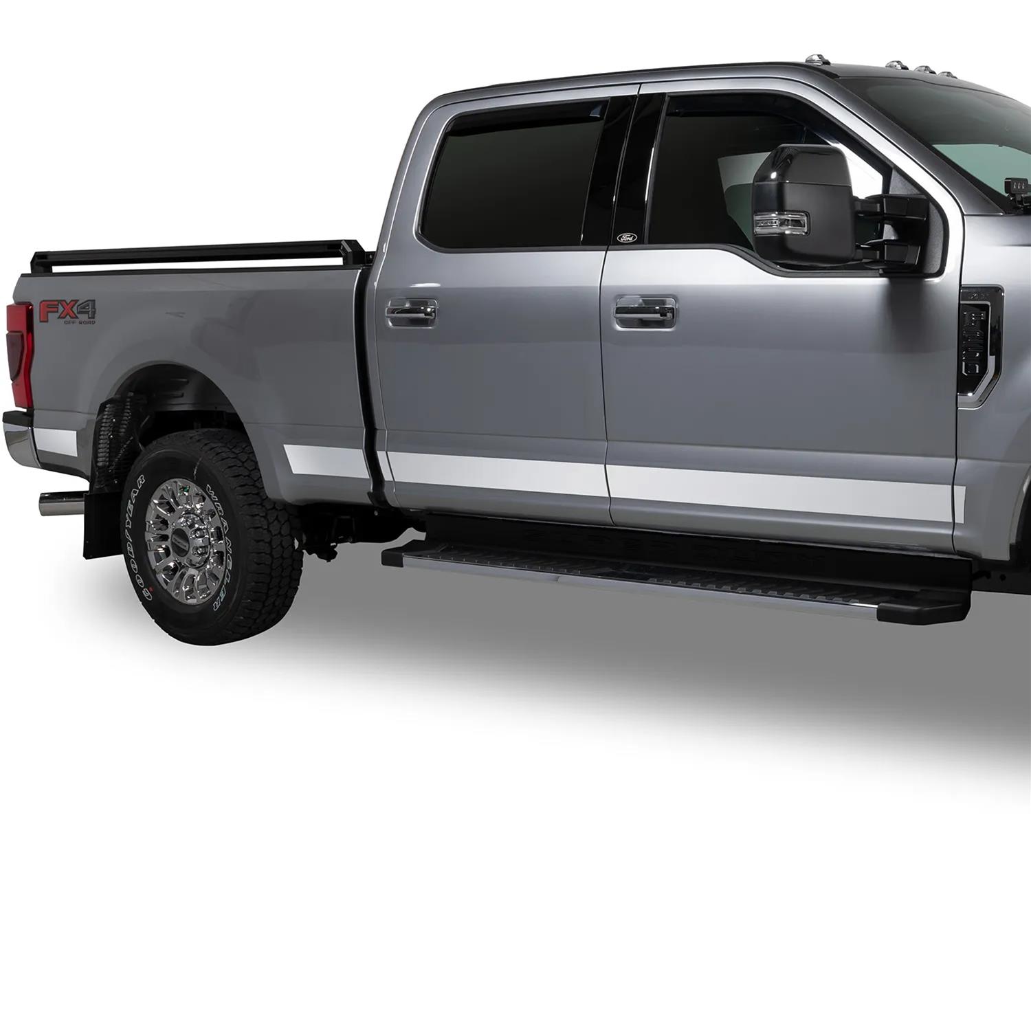 Putco Rocker Panel Covers 3751456 PRO Stainless Steel Panels, Ford Super Duty Crew Cab (4.25" tall, 6 Pieces)