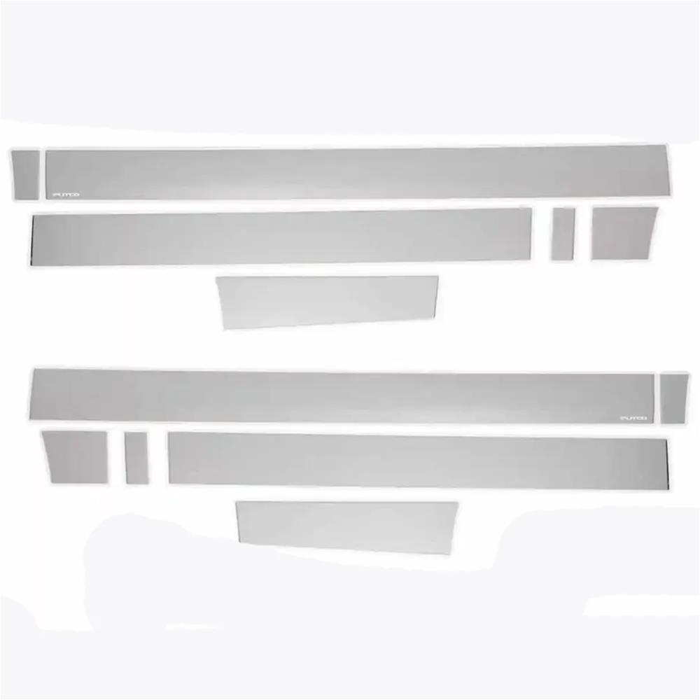 Putco Rocker Panel Covers 3751456 PRO Stainless Steel Panels, Ford Super Duty Crew Cab (4.25" tall, 6 Pieces) thumbnail 3