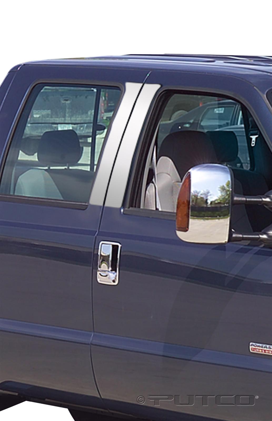 Putco 99-07 Ford SuperDuty (Crew Cab) - 4pcs Stainless Steel Pillar Posts Classic