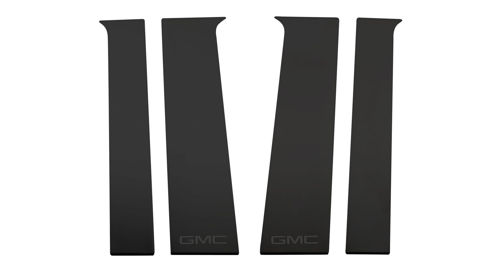 Putco 2020 GMC Sierra HD - GMC Etching - Crew Cab / Dbl Cab (6pcs) Black Platinum Pillar Posts