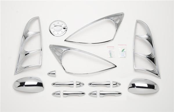 Putco 00-04 Ford Focus (4 Door) DH/MC/TL/HL/FTC Chrome Trim Accessory Kits