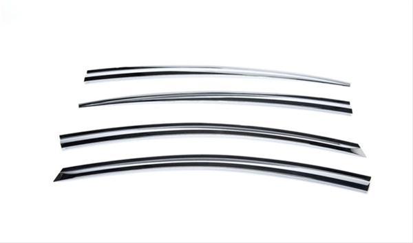 Putco 14-17 Kia Forte Sedan - Tape on Application Element Chrome Window Visors thumbnail 2