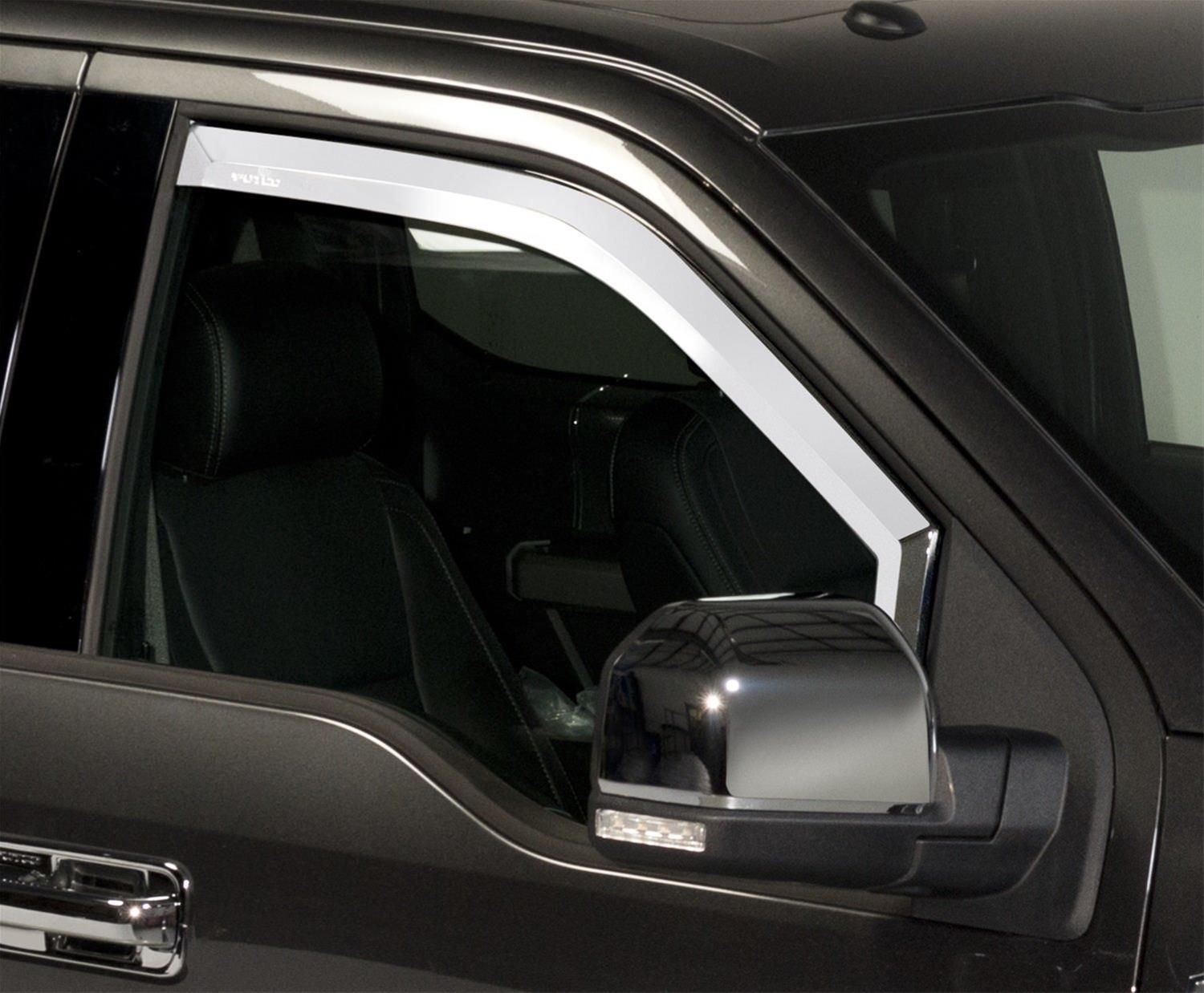 Putco 15-20 Ford F-150 - Super Crew / Super Cab / Reg Cab (Front Only) Element Chrome Window Visors