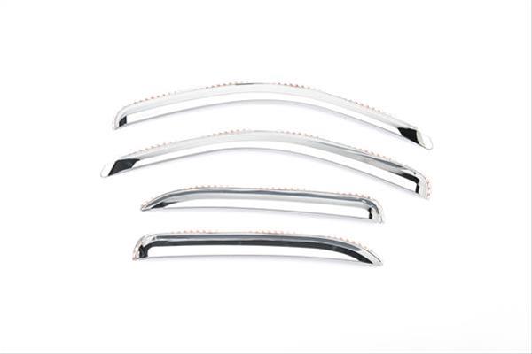 Putco Element Chrome Window Visors 480154 Side Visors, Element, Adhesive, ABS Plastic, Chrome, Ford, Pair thumbnail 2
