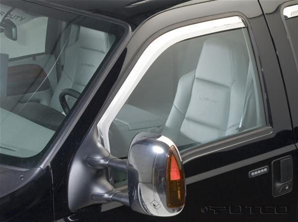 Putco 99-16 Ford SuperDuty Crew Cab/Ext Cab (Front Only) Element Chrome Window Visors thumbnail 2