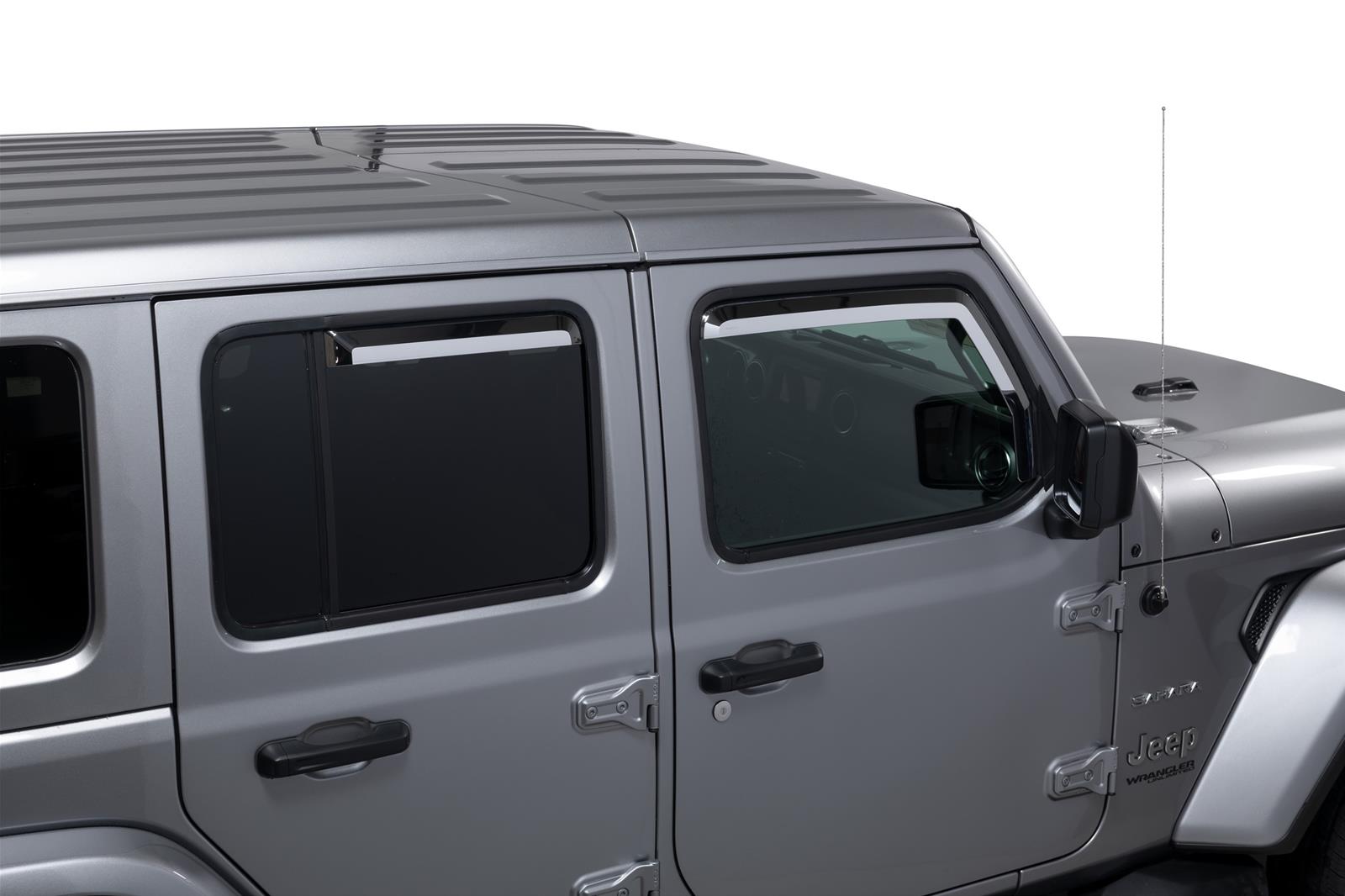 Putco 20-21 Jeep Gladiator JT/JL Element Chrome Window Visors (Front Only) thumbnail 2