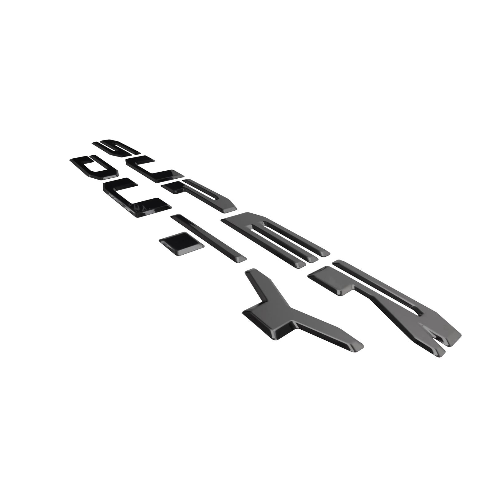 Putco 20-22 Ford Super Duty Letters Tailgate/Rear Ford Lettering Emblems (Stamped/ Black Platinum)