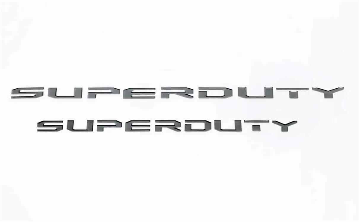 Putco 2023 Ford Super Duty Hood Lettering Ford Lettering Emblems (Black Platinum) thumbnail 2