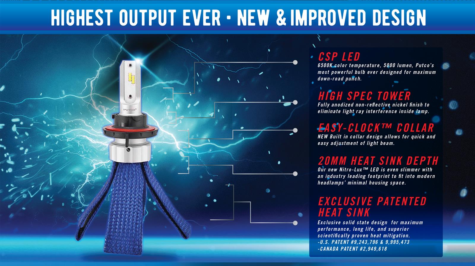 Putco Nitro-Lux Pro Zero LED Bulbs 709012PZ Light Bulb, Zero, LED, 9012, Pair thumbnail 6