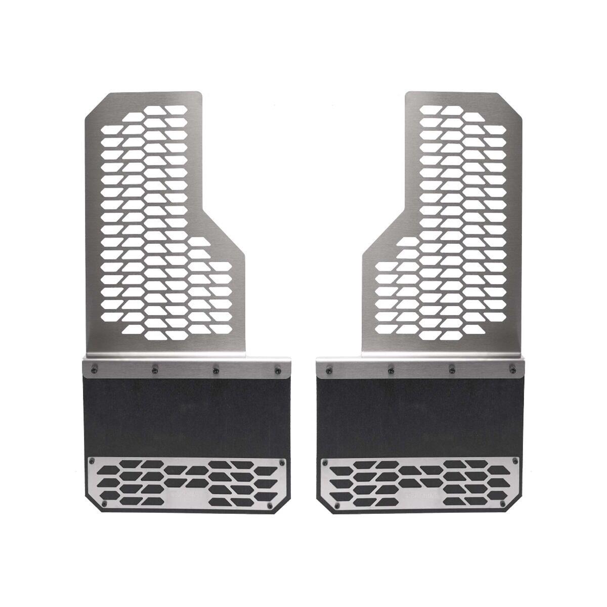 Putco 17-20 Ford SuperDuty - Set of 2 (Excl Dually Rear) Mud Skins - Brushed SS w/ Hex Shield thumbnail 2