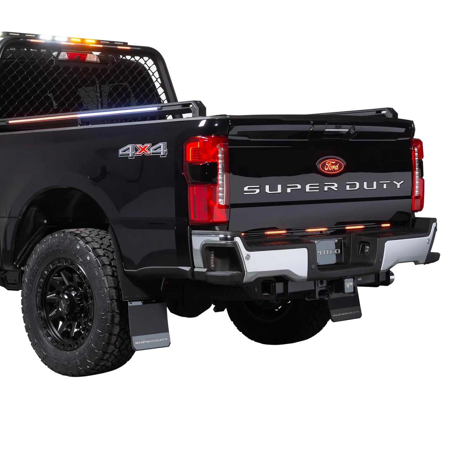 Putco - Mud Flaps for 2023-2025 F-250 SUPER DUTY, F-350 DUTY 78251FD Skins Hex Ford Licensed, Ford Super Duty (Rear Gas engine) Set of 2 (Does not fit rear Dually models).