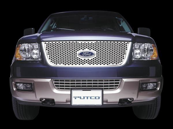 Putco 99-03 Ford F-150 (Bar Grille) w/ Logo CutOut Punch Stainless Steel Grilles thumbnail 2