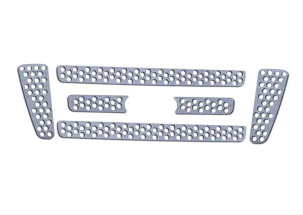 Putco 04-08 Ford F-150 (Bar Grille) w/ Logo CutOut (6-pcs / Does not Cover Bumper) Punch SS Grilles