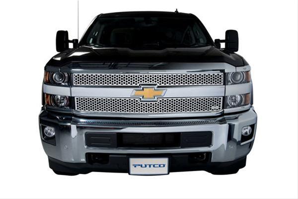 Putco 15-19 Chevy Silverado HD Punch Stainless Steel Grilles thumbnail 2