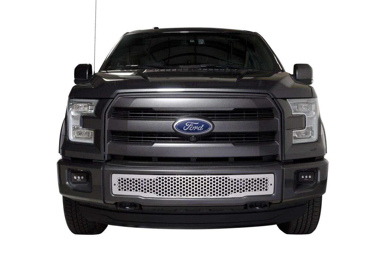 Putco 15-17 Ford F-150 - Stainless Steel Punch Design Bumper Grille Inserts thumbnail 2