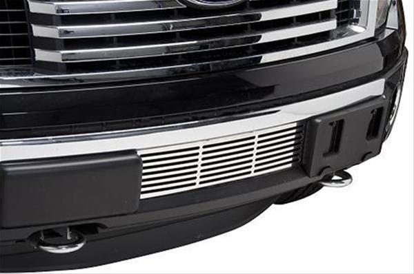 Putco 11-14 Ford F-150 EcoBoost Bumper Grille Inserts - SS - Bar Design - w/ Heater Plug Opening
