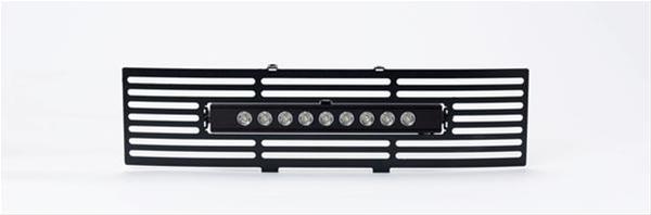 Putco 11-14 Ford F-150 - EcoBoost Bumper Grille Inserts - Black SS Bar and 10in Luminix Light Bar thumbnail 3