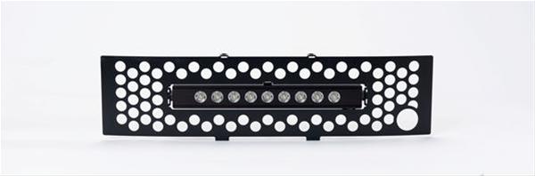 Putco 11-14 Ford F-150 EcoBoost SS Black Punch Bumper Grille Insert w/ 10in Luminix Light Bar thumbnail 3