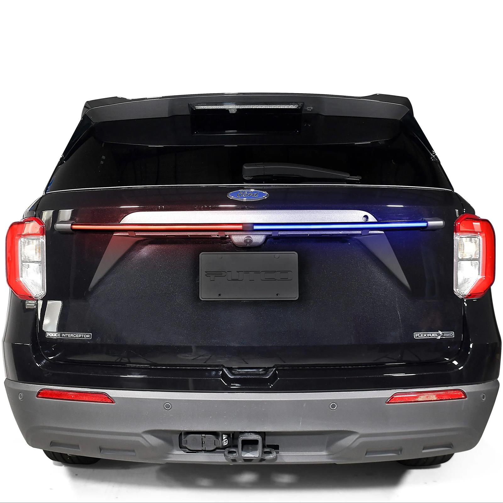 Putco 12In pair Red / Blue w/ 64 Strobe Patterns & White Over-Ride Light Bars E-Blades