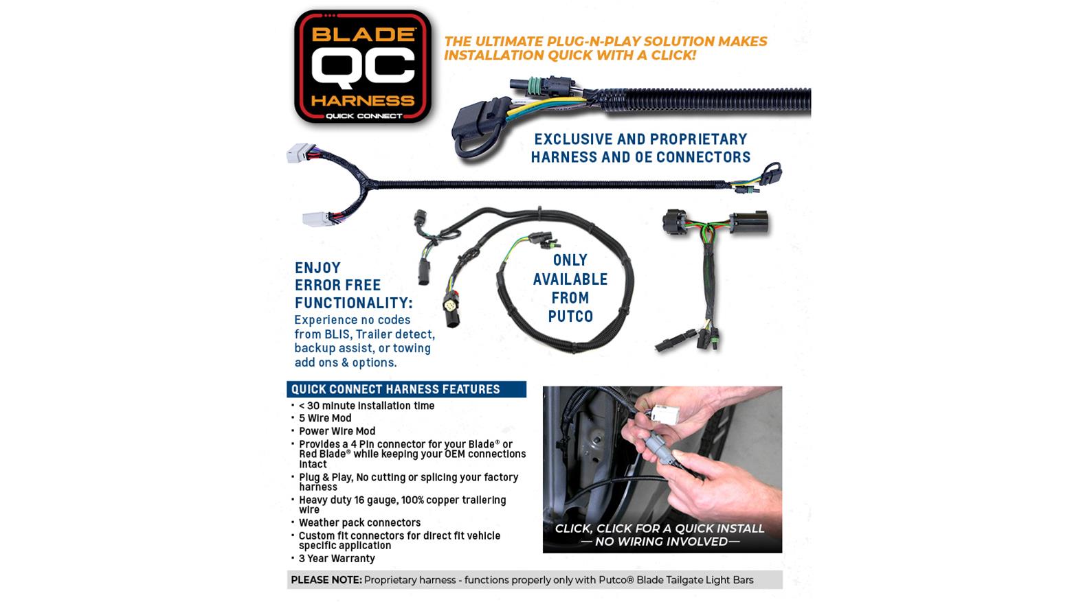 Putco 19-22 Ford Ranger 48in Light Blade Direct Fit Kit Red / Amber / White thumbnail 3