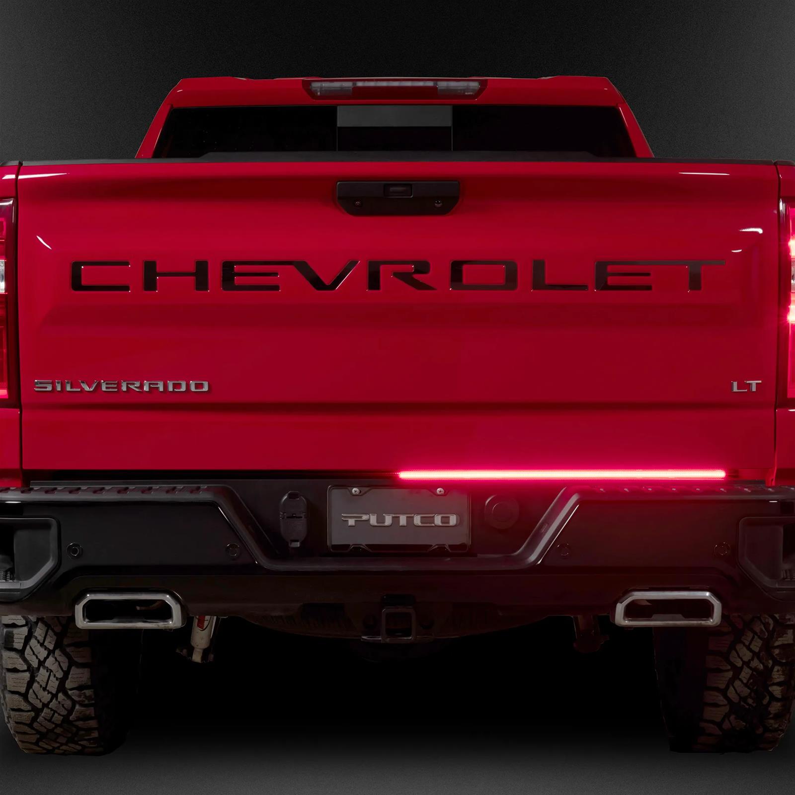 Putco 2024+ Ford F150 w/Factory LED Tail Light & OBS 60in Red Blade Tailgate Light Bar Plug-N-Play