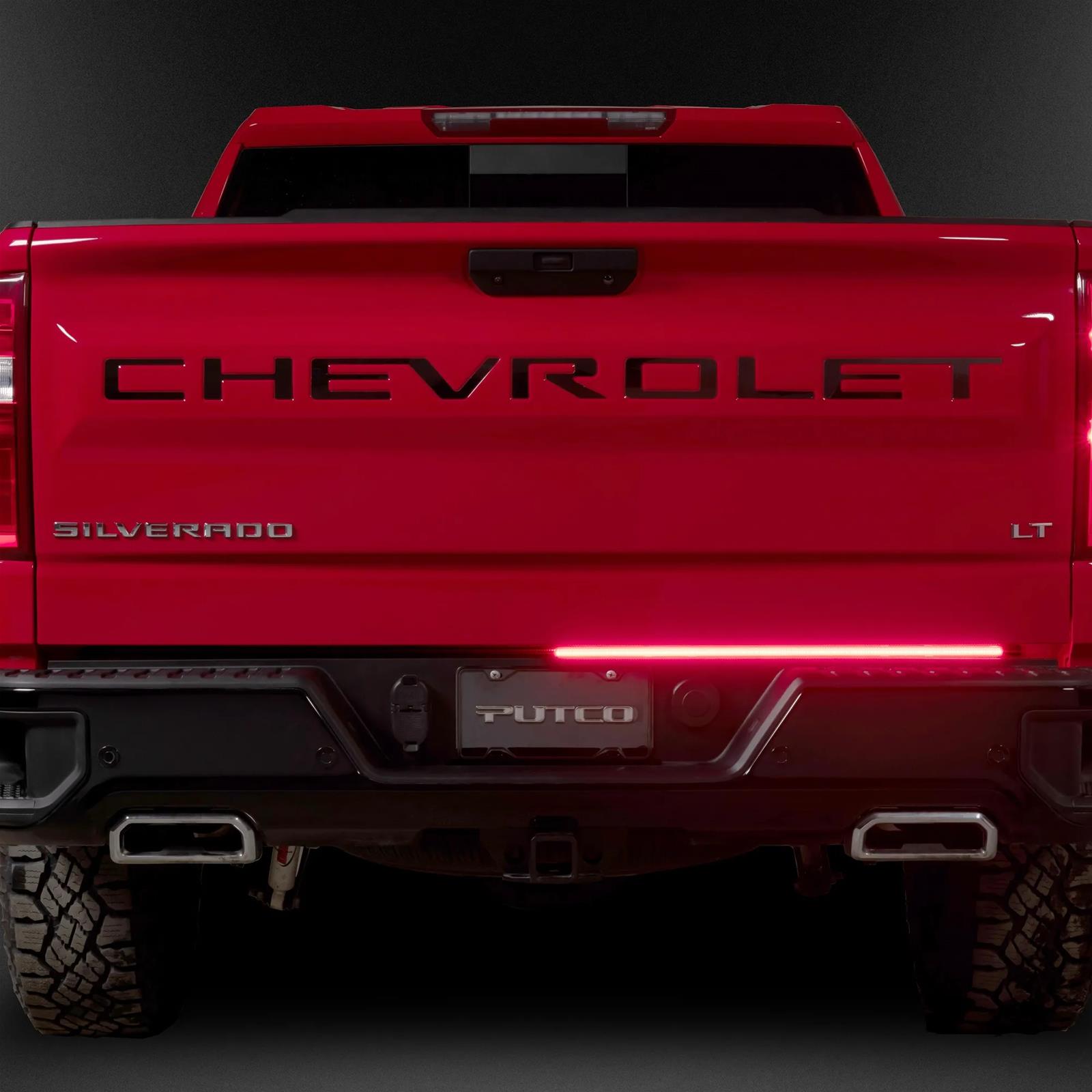Putco 2024 Chevrolet Silverado HD/ GMC Sierra HD 60In Direct Fit Red Blade Kit Tailgate Bars