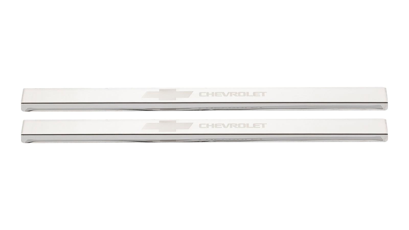 Putco 2019+ Chevrolet Silv LD Fits Double Cab and Regular Cab (2pc) w/ Bow Tie Etching SS Door Sills