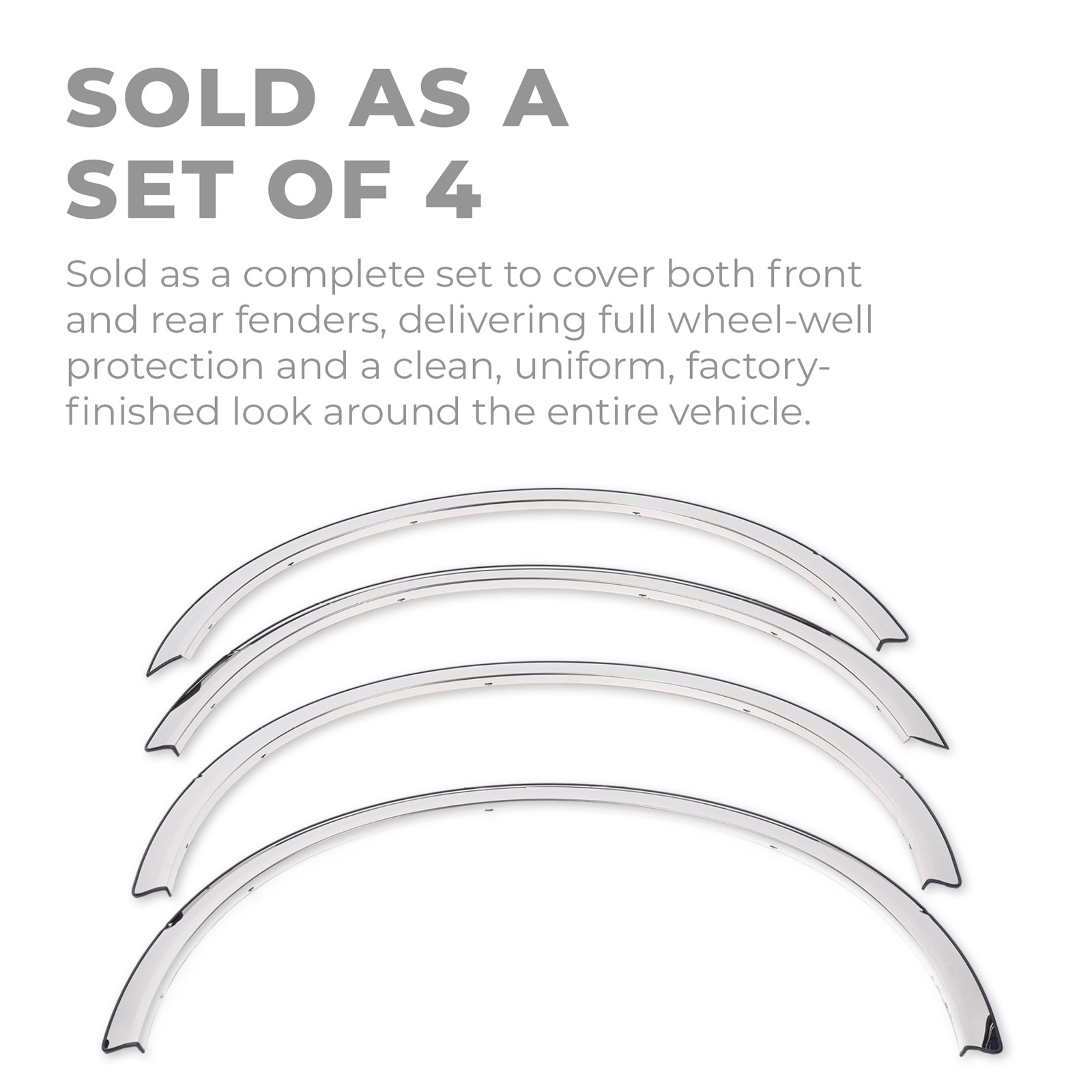Putco 97190 Putco NeveRust Stainless Steel Fender Trim Kits