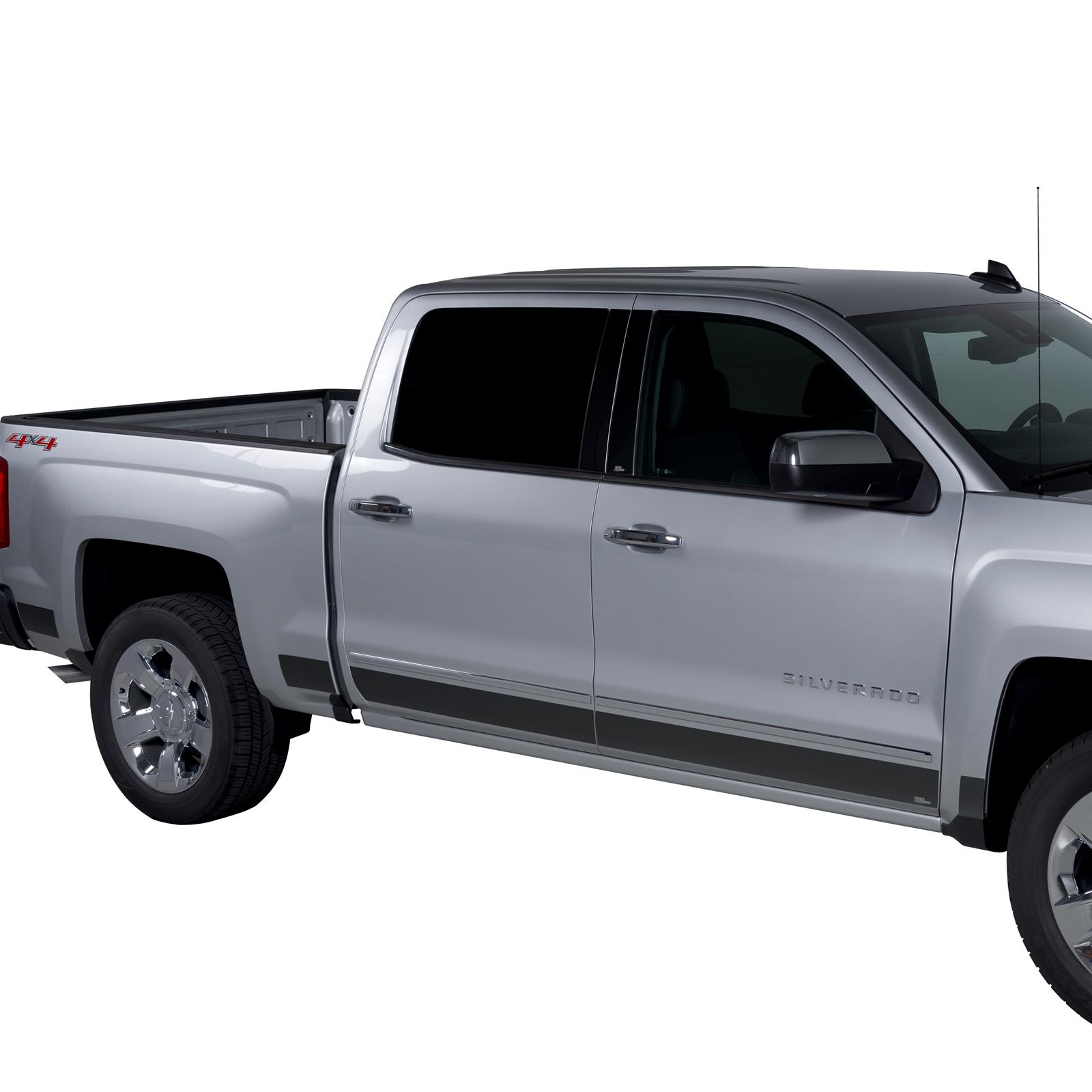 Putco Rocker Panels 9751244BP Panels, Black Platinum 19-21 Silv LD /Sierra LD - Crew Cab - 6.5ft Standard Box