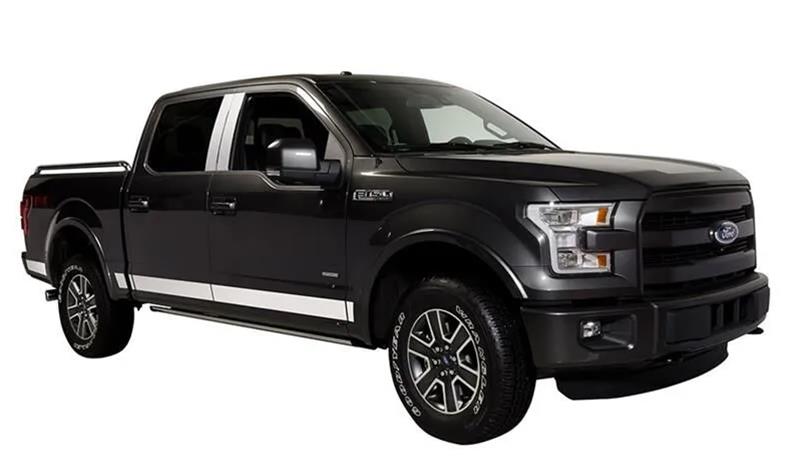 Putco 15-20 Ford F-150 Super Cab 8ft Long Box (4.25in Tall - 12pcs) Black Platinum Rocker Panels