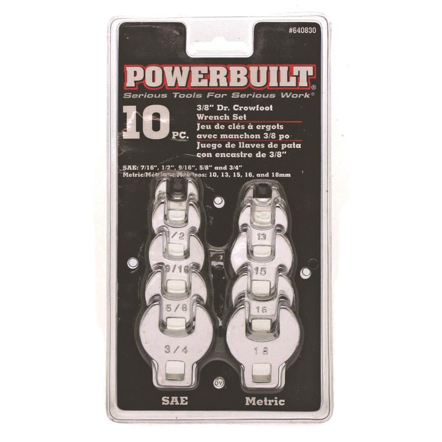 Powerbuilt Tools 640830 Powerbuilt Crowfoot Wrench Sets | Summit