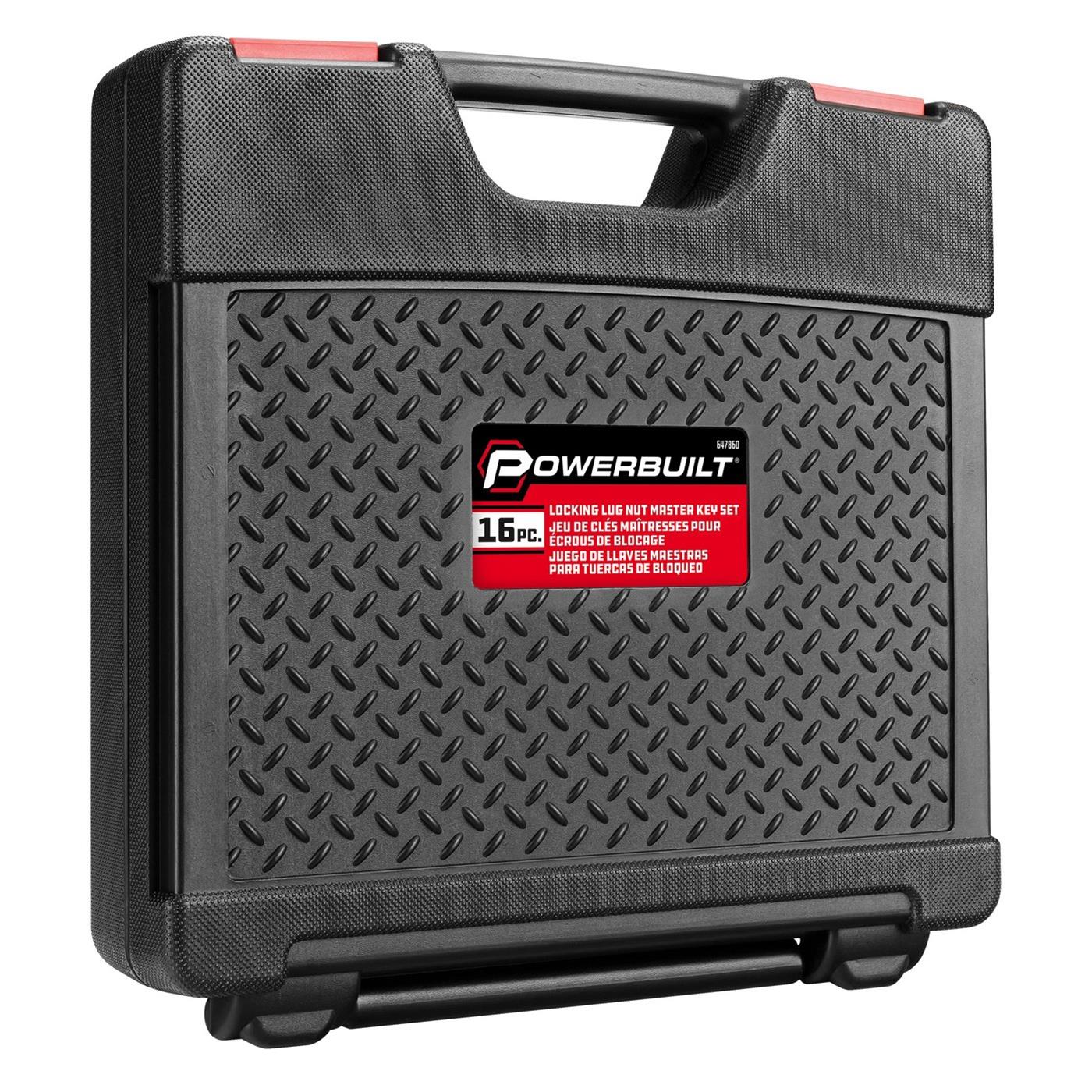 ホーク Powerbuilt Tools 647860 Powerbuilt 16-Piece Master Locking Lug Nut