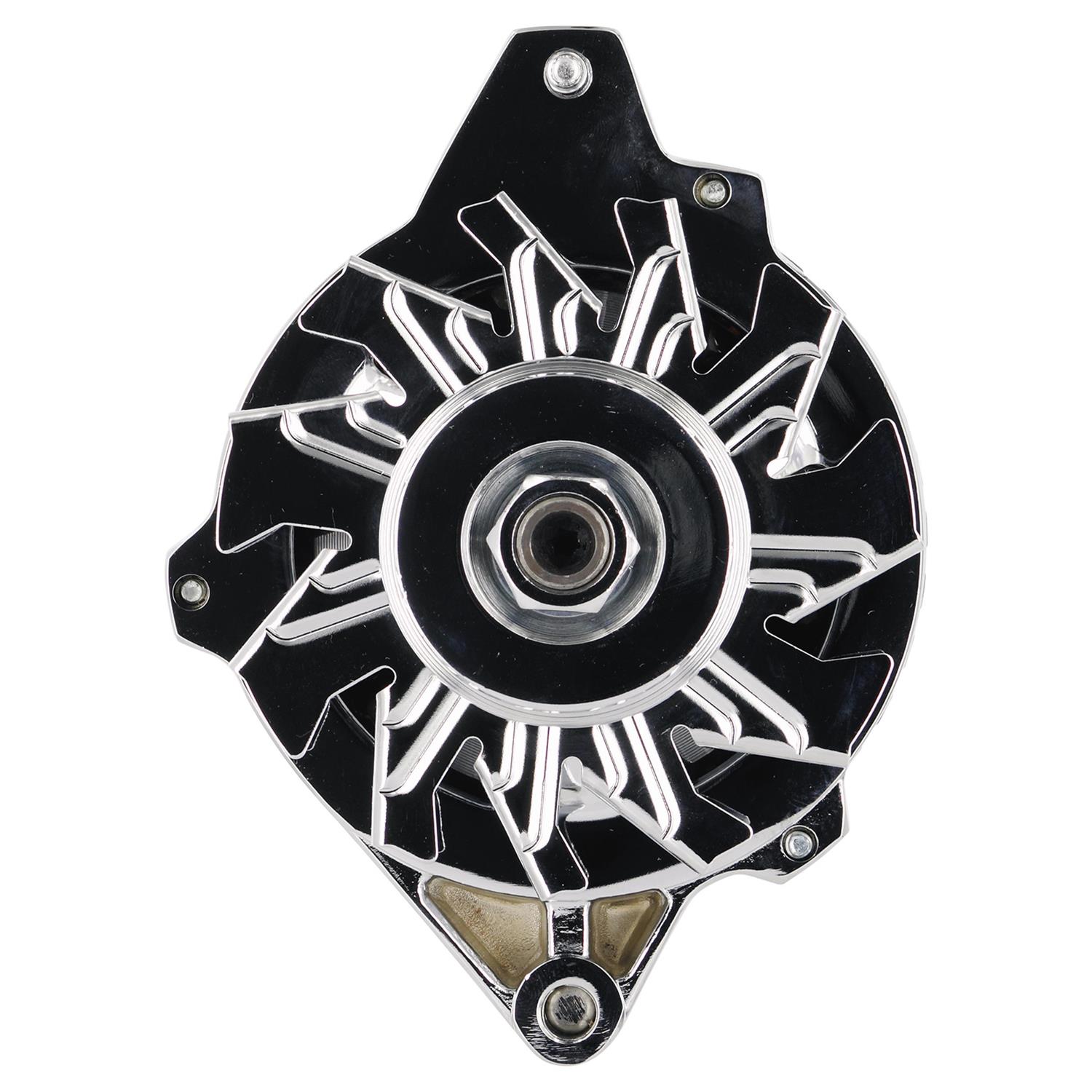 Powermaster Street Alternators 378021 Alternator, Internal Regulator, 140 Amp, Chrome Plated, Center Offset, Chevy, GMC, Oldsmobile, Pontiac, Each thumbnail 5